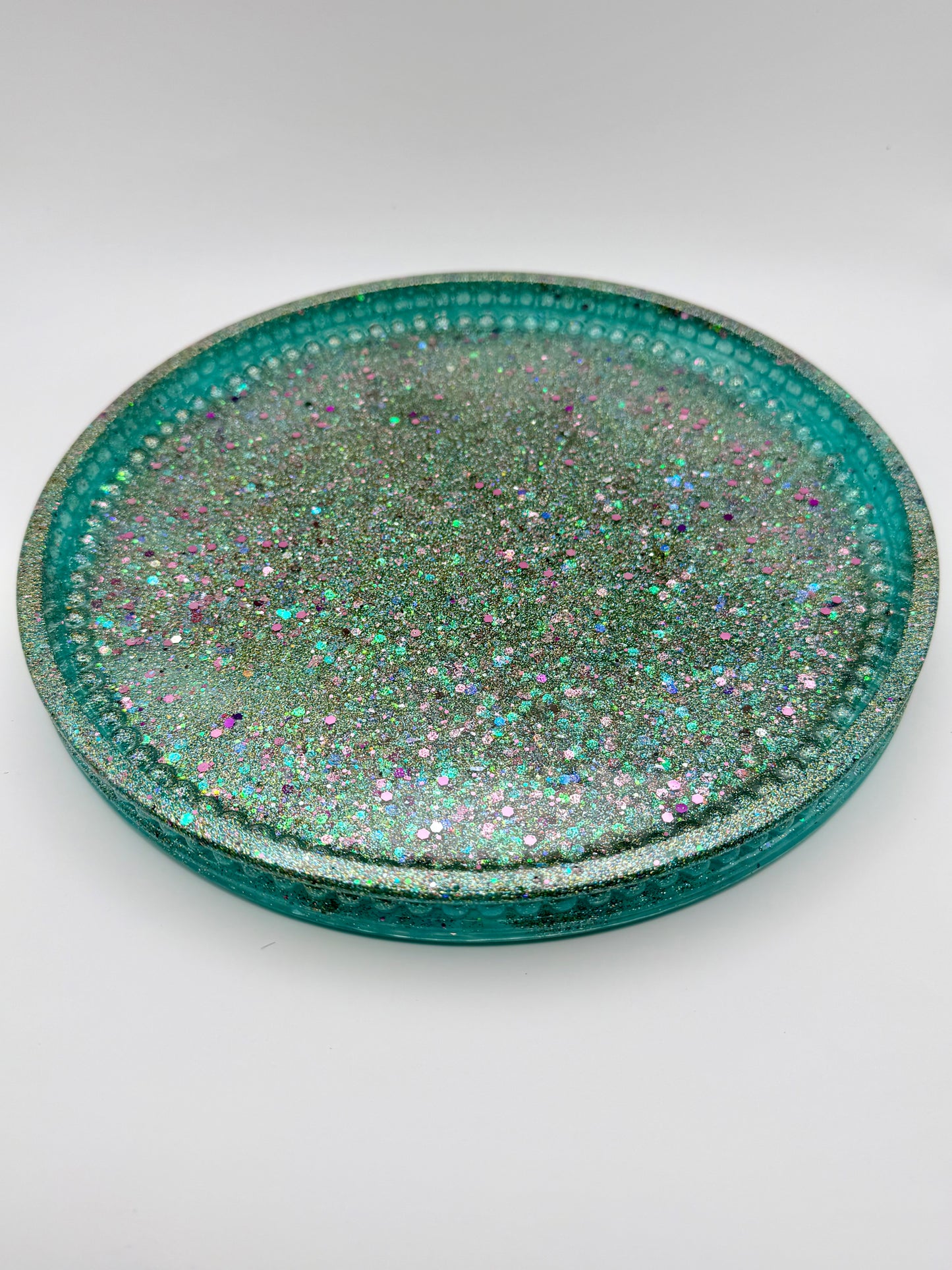 Green Large Round Tray