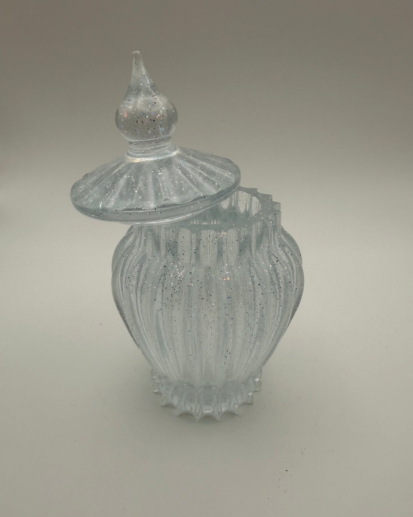 Clear Vintage Style Container with Lid