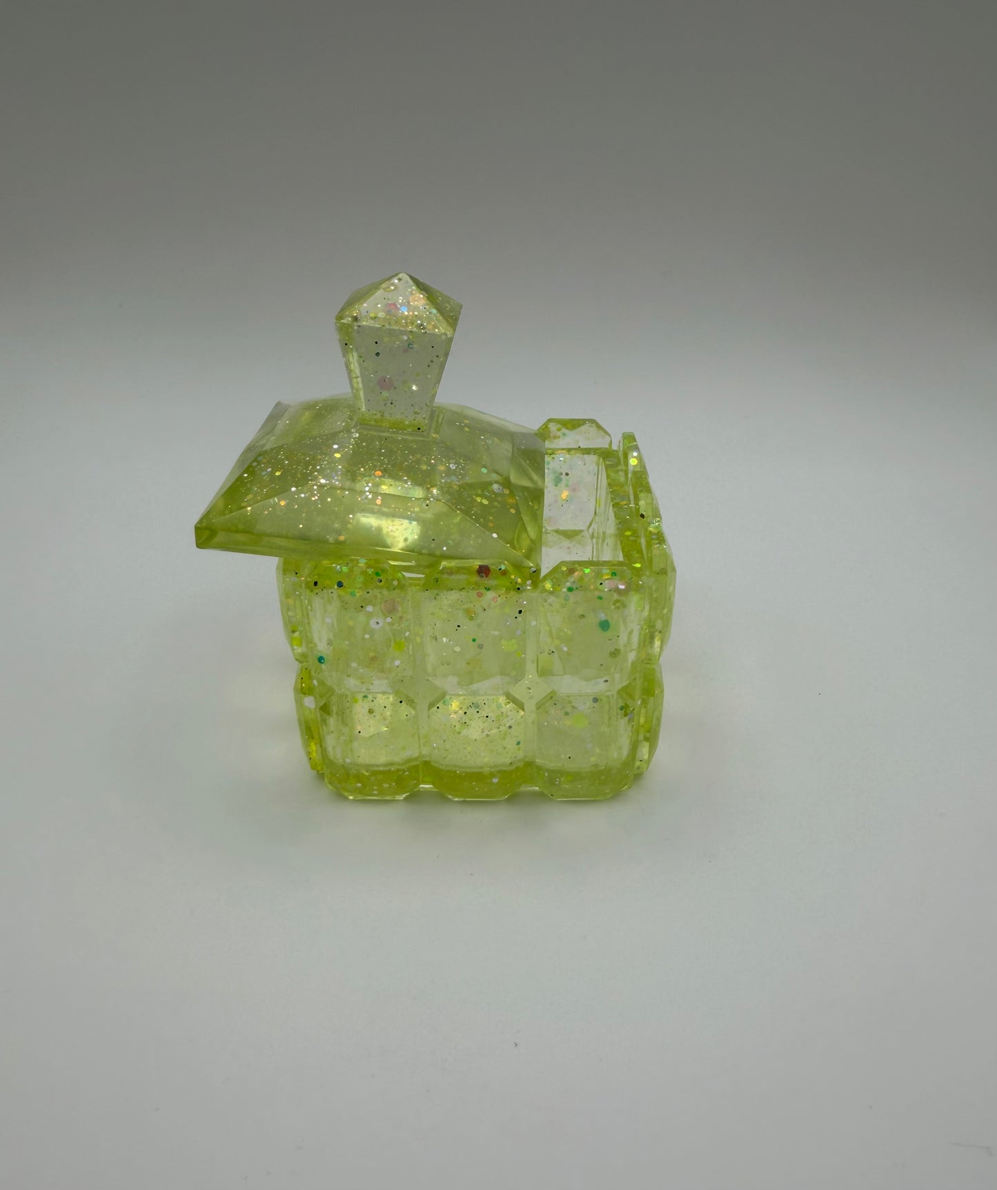 Small Yellow Square Container with Lid