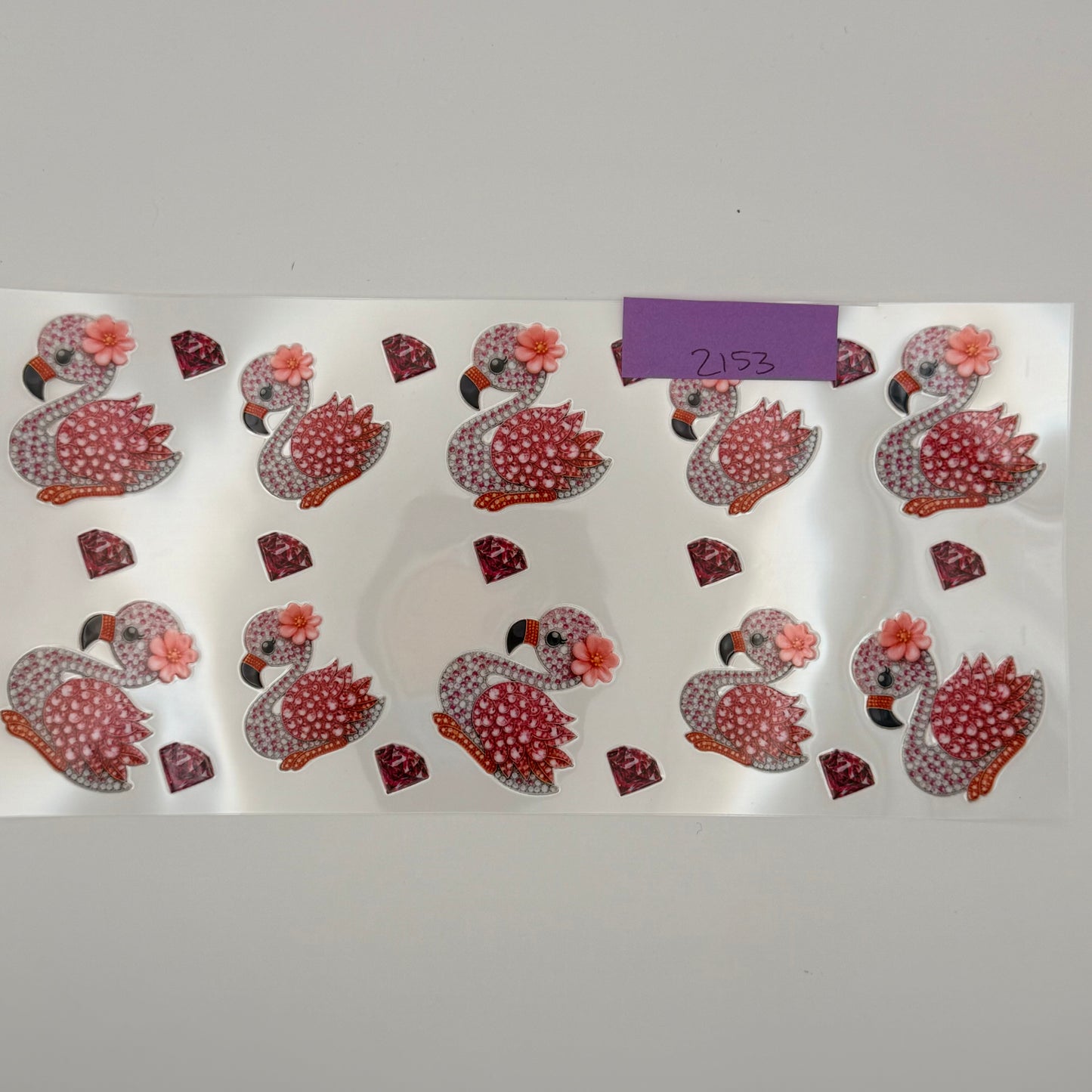 bedazzled flamingos