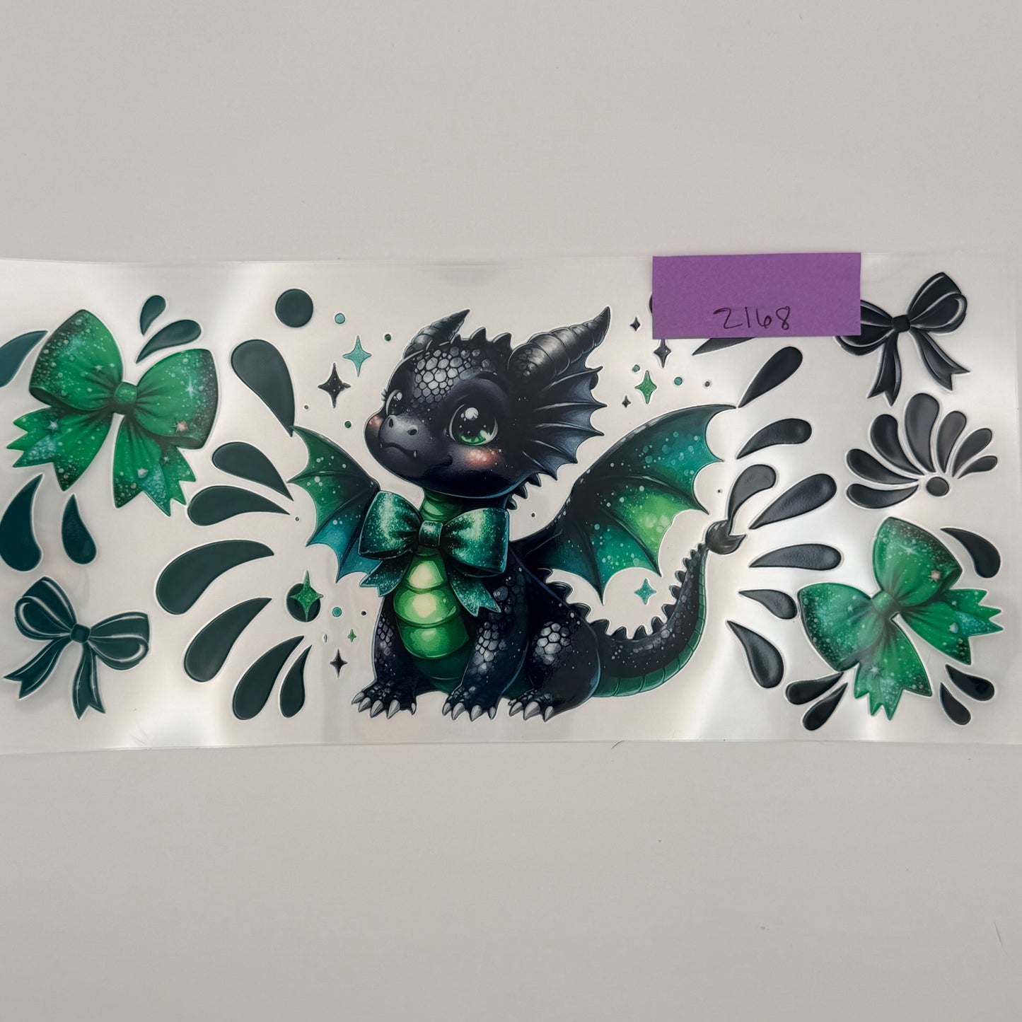 cute black and green dragon