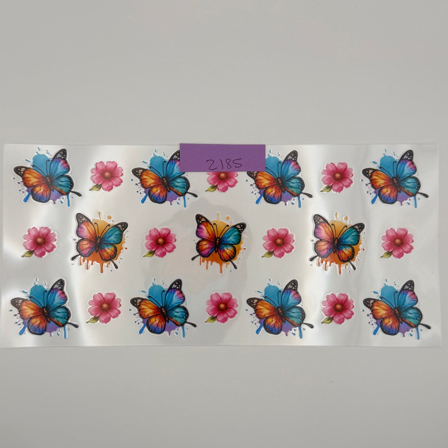 small butterflies and flowers