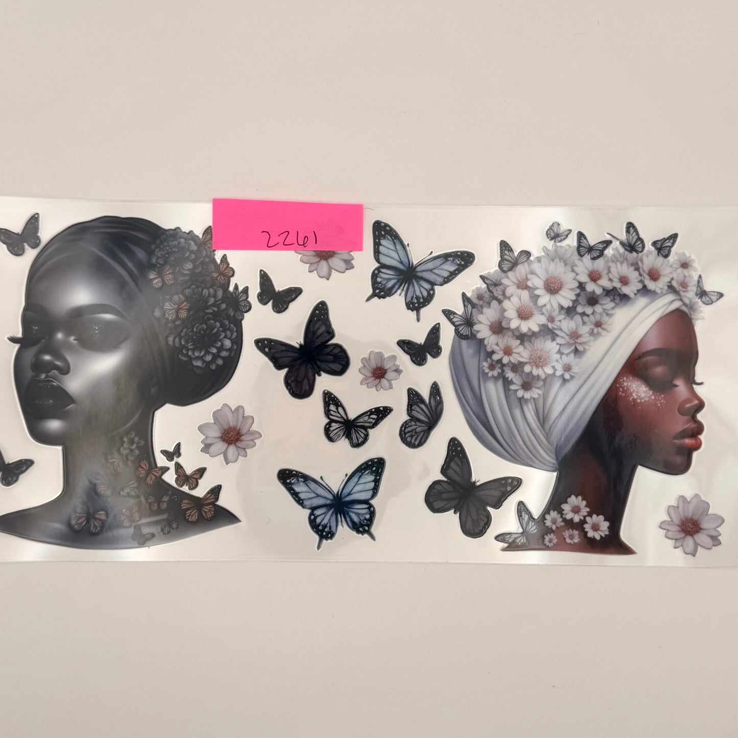 queen flowers and butterflies