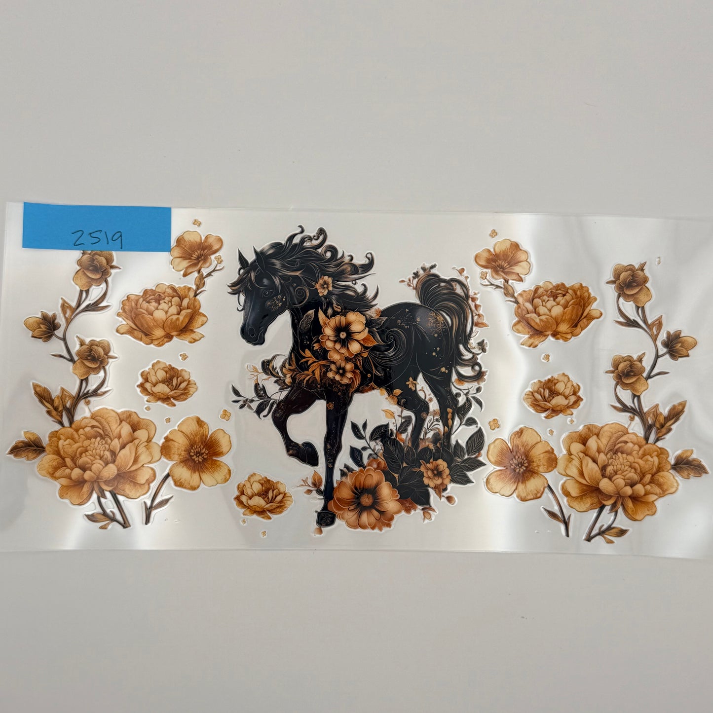 black & gold horse