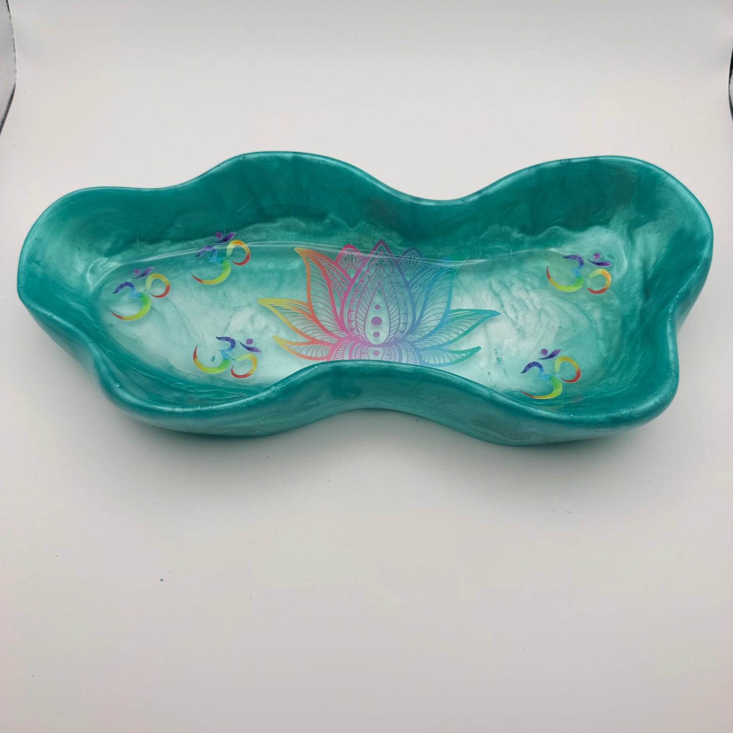 Lotus & Om Irregular Shaped Bowl
