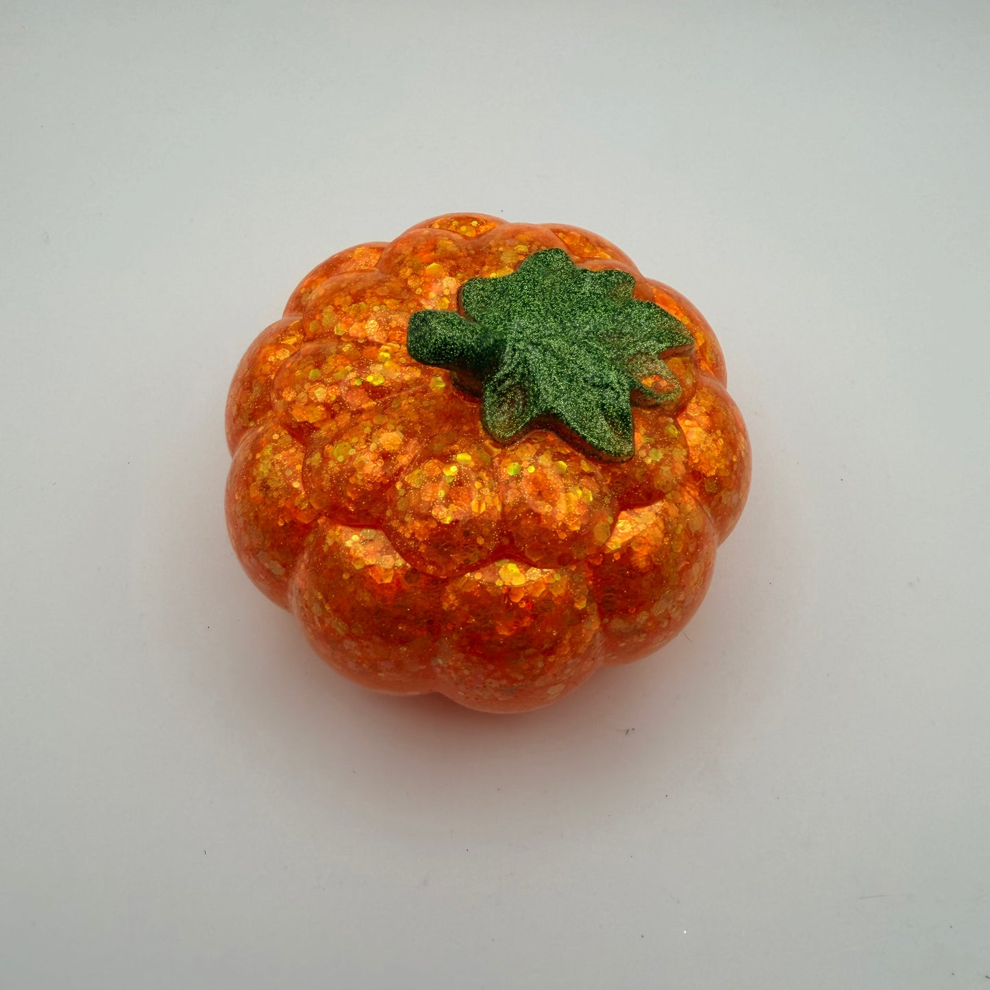Sparkling Orange Pumpkin Container