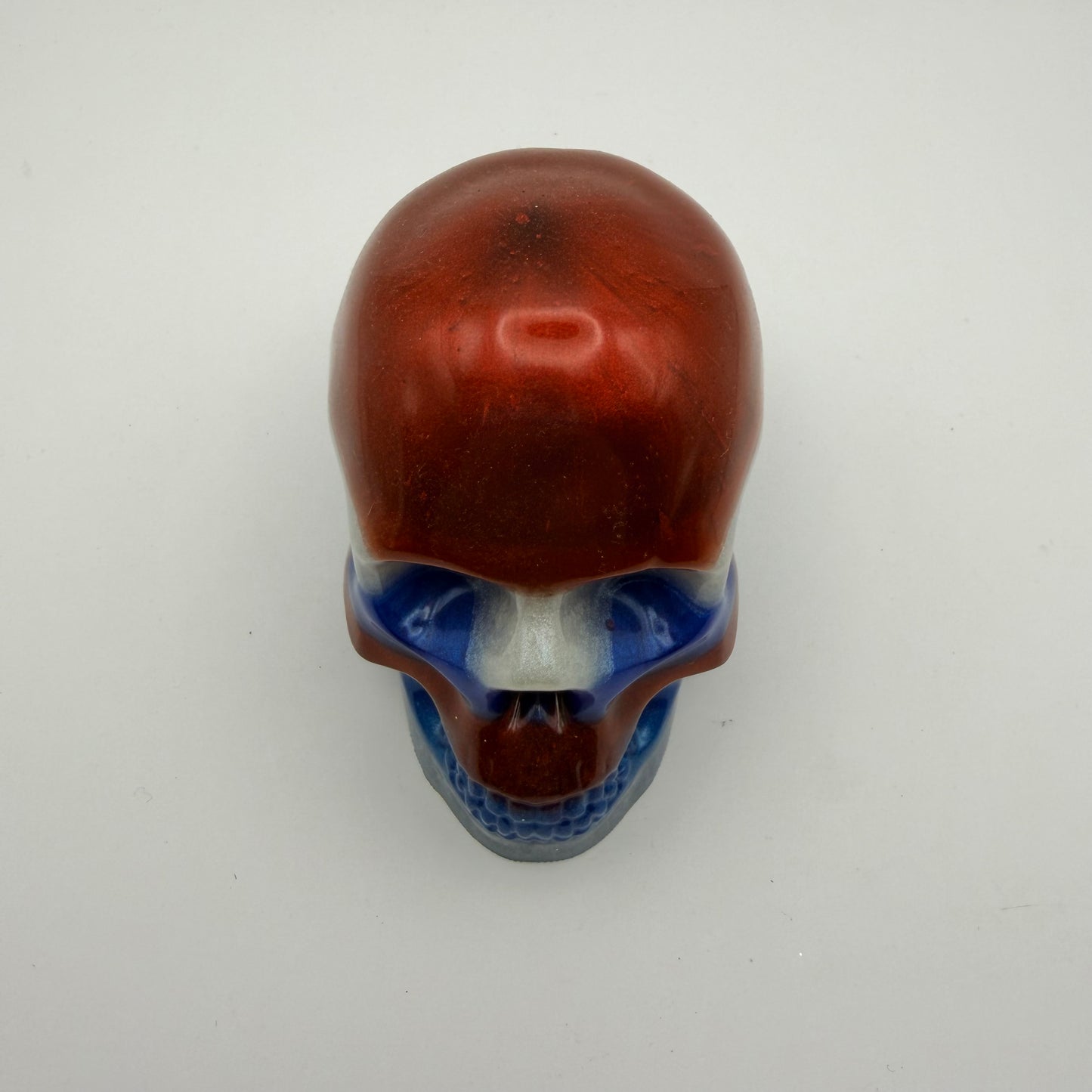 Red, White & Blue Striped Small Skull
