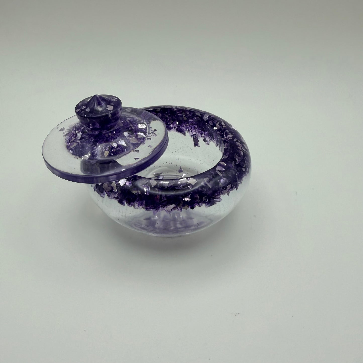 Small Container with Purple Stones