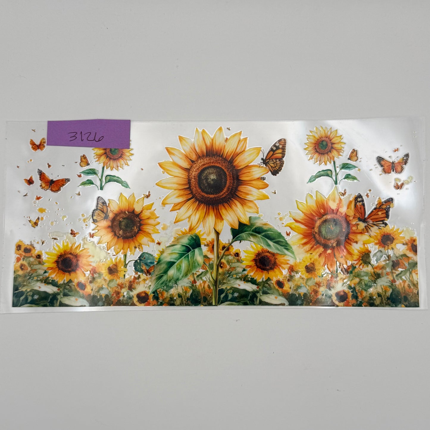 Sunflowers and butterflies