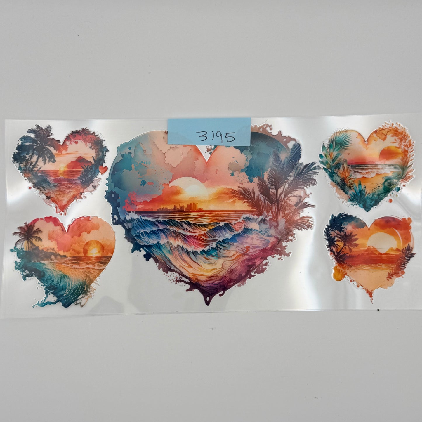Hearts ocean scenes