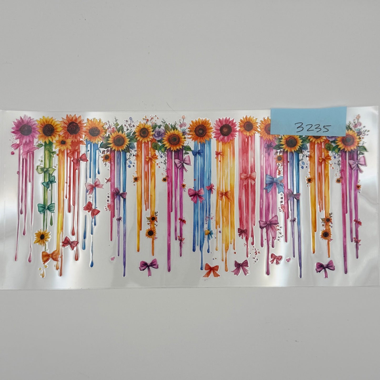 Paint drip sunflowers