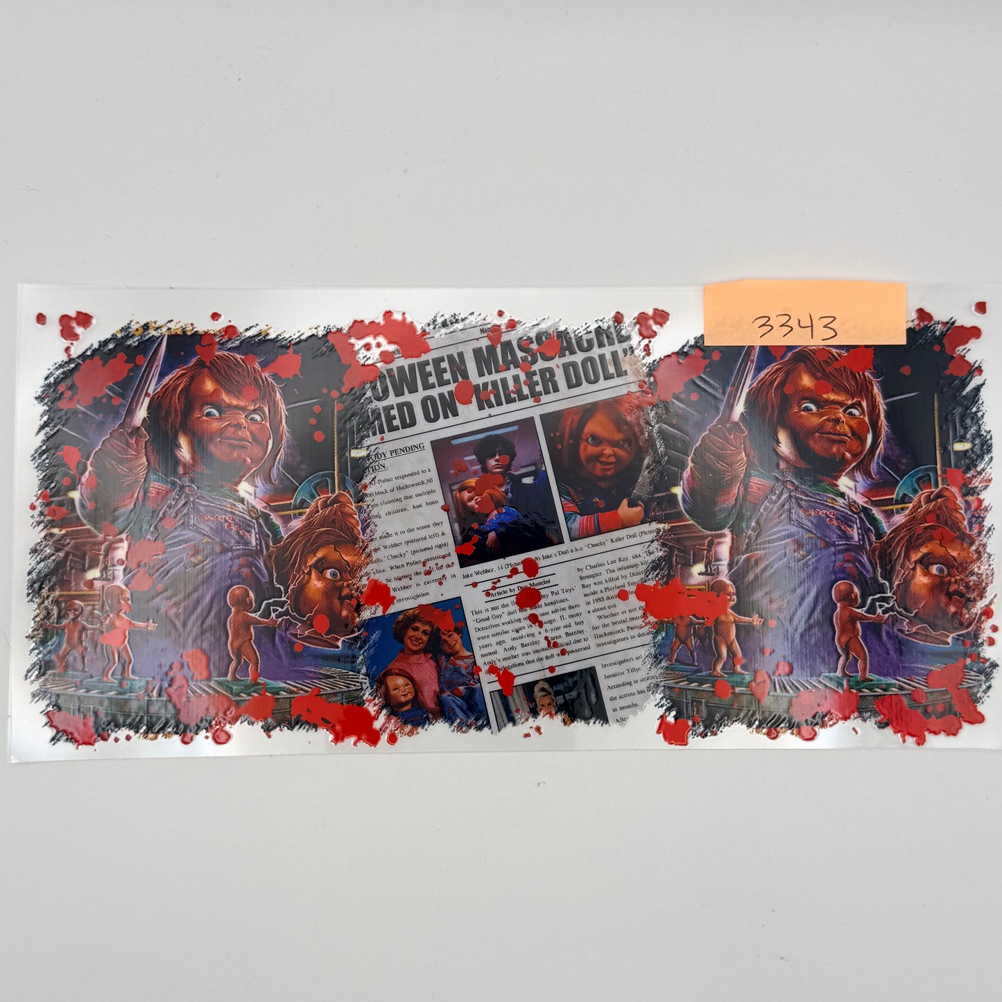 Chucky newspaper clipping