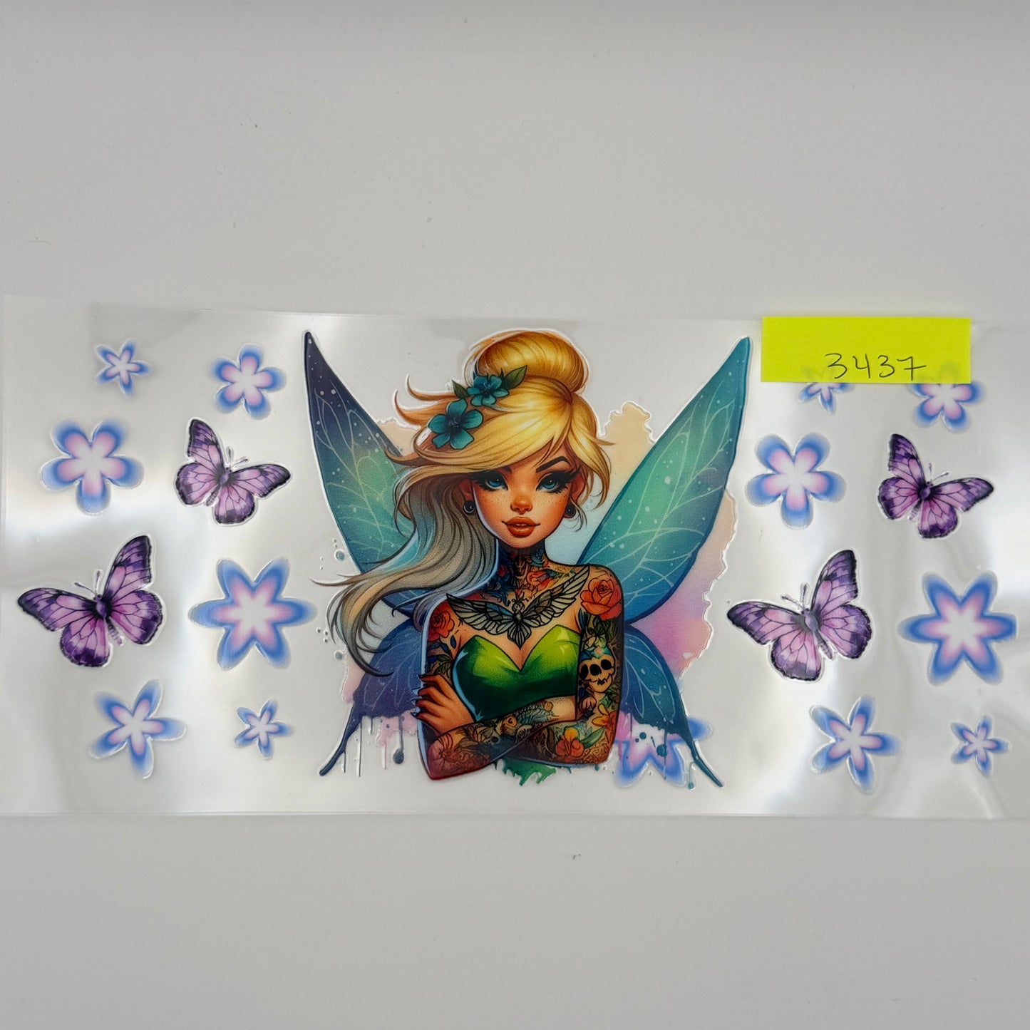 Green blonde tattooed fairie
