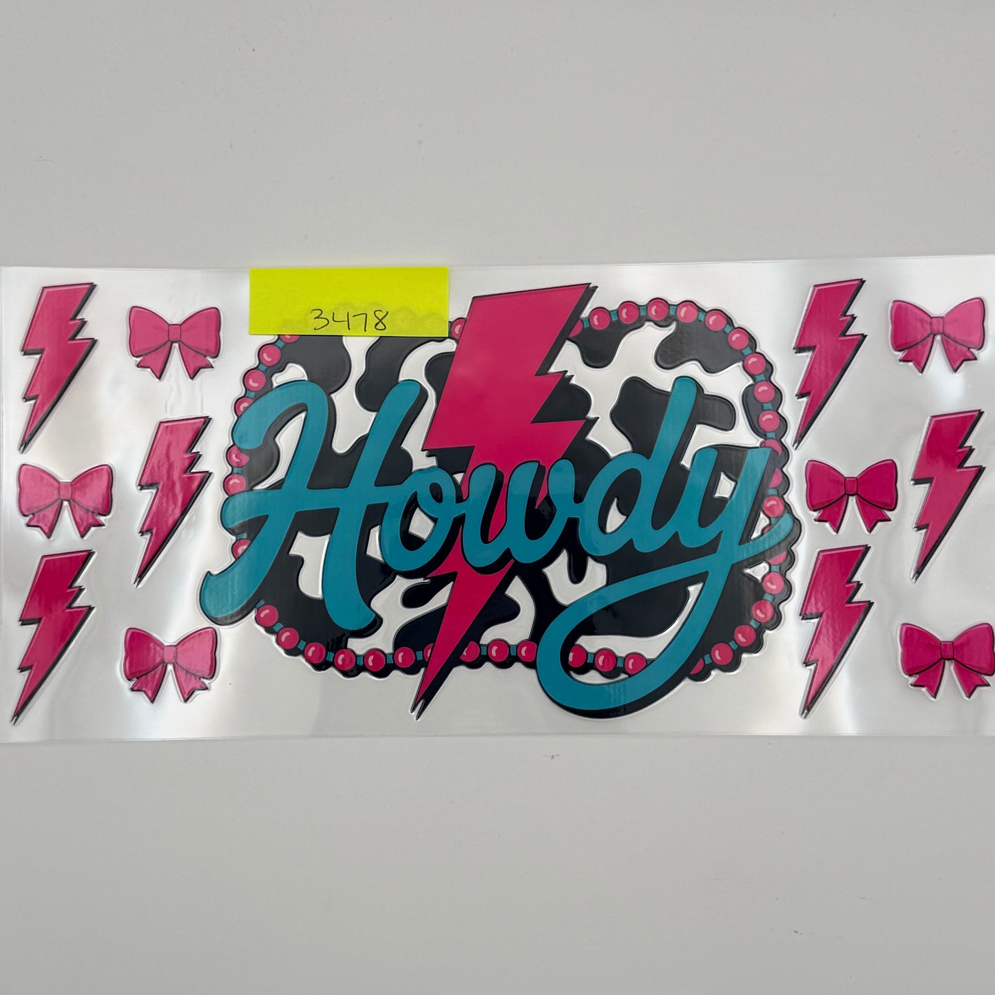 Pink and teal howdy