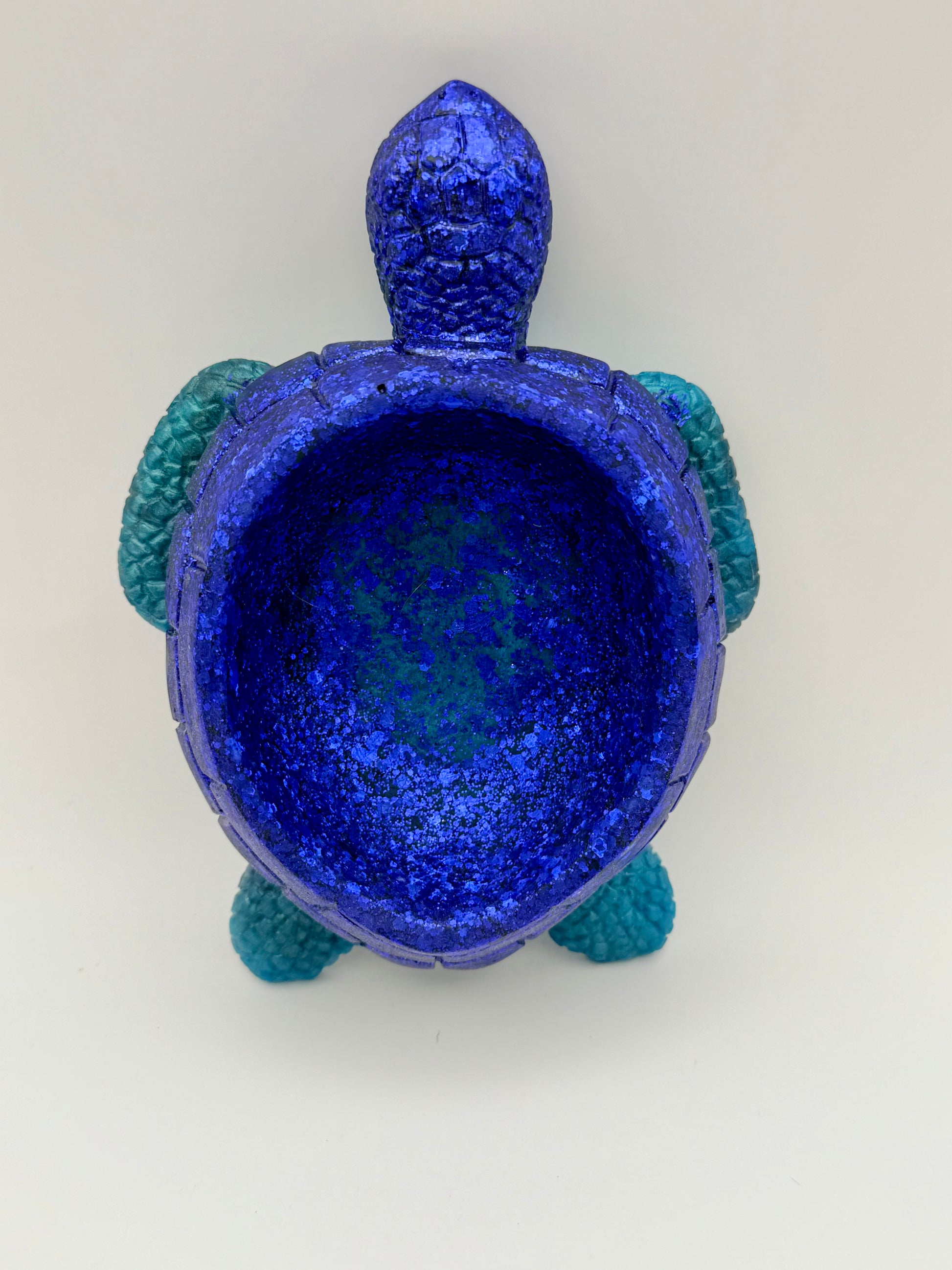 Seaturtle dish blue with green base