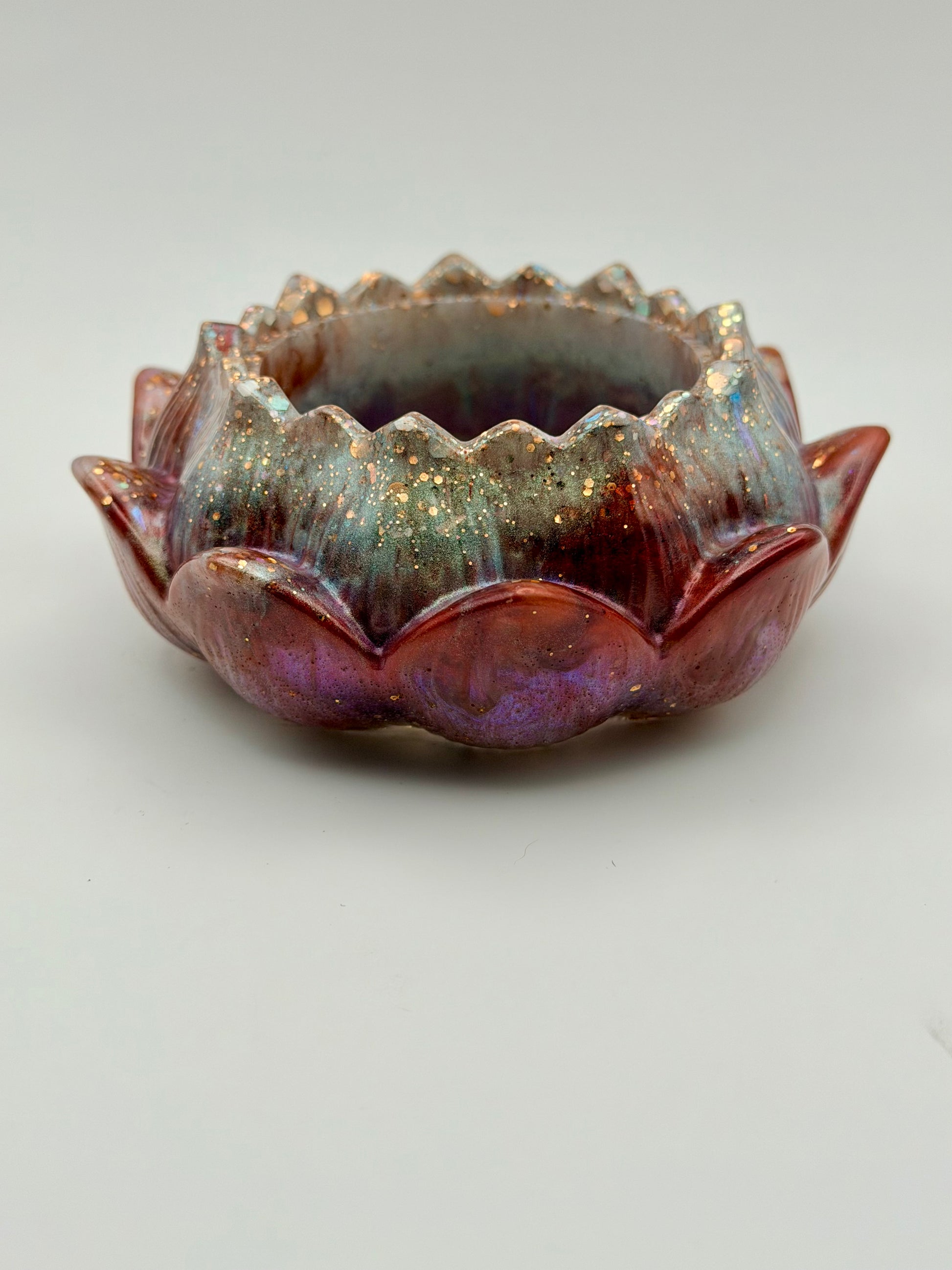Lotus-shaped tea-light holder or container
