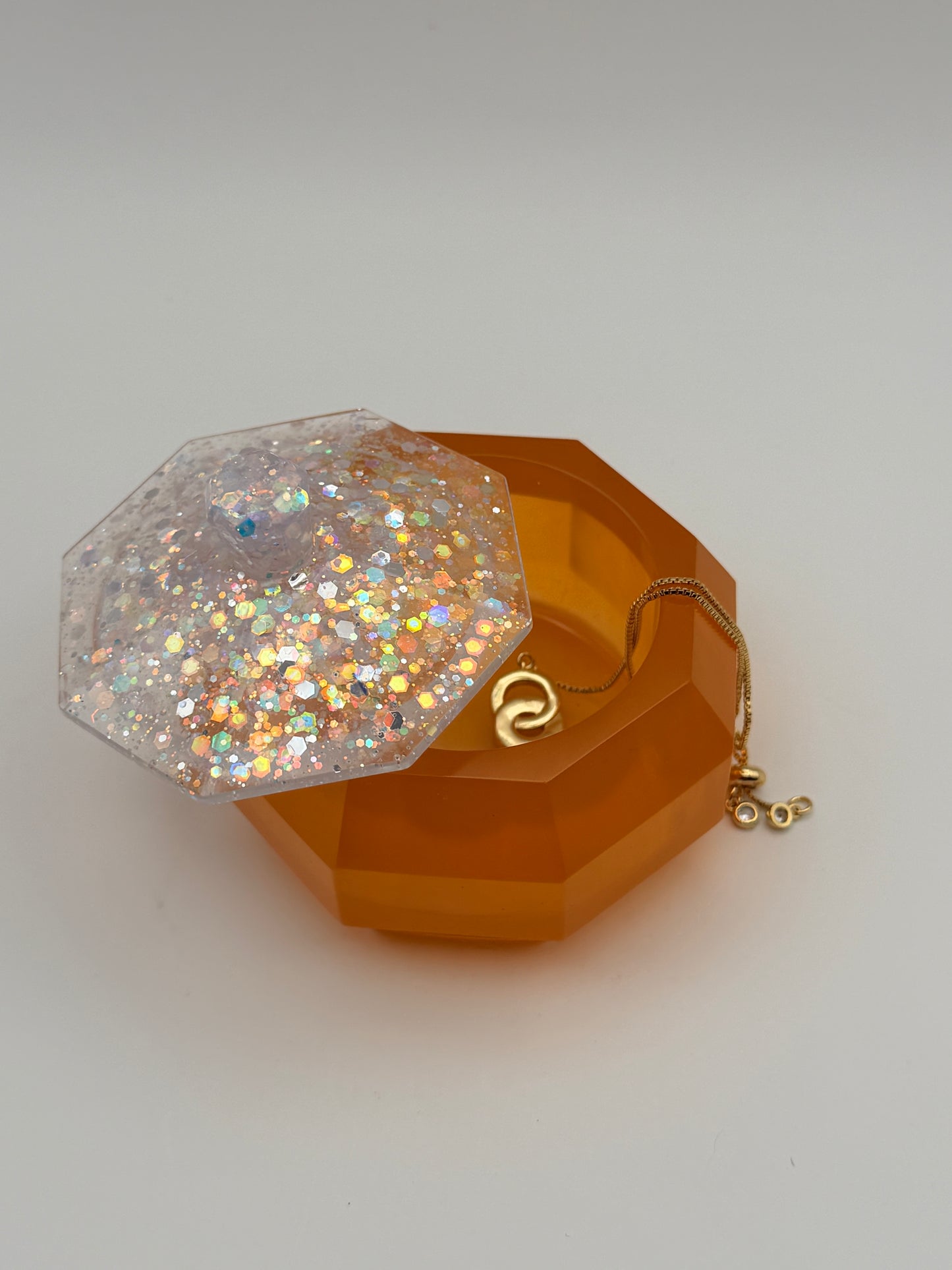 Orange Small Container with Lid