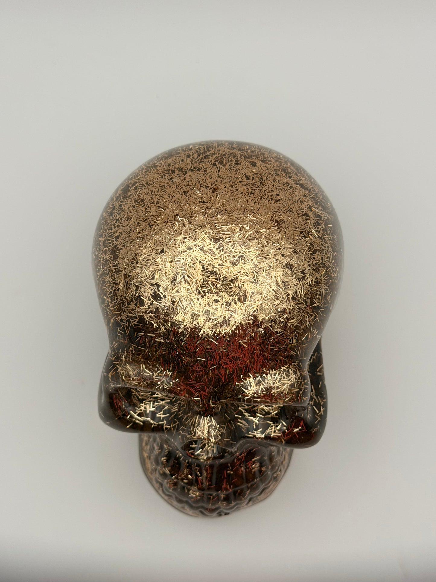 Gold and Brown Extra Large Skull