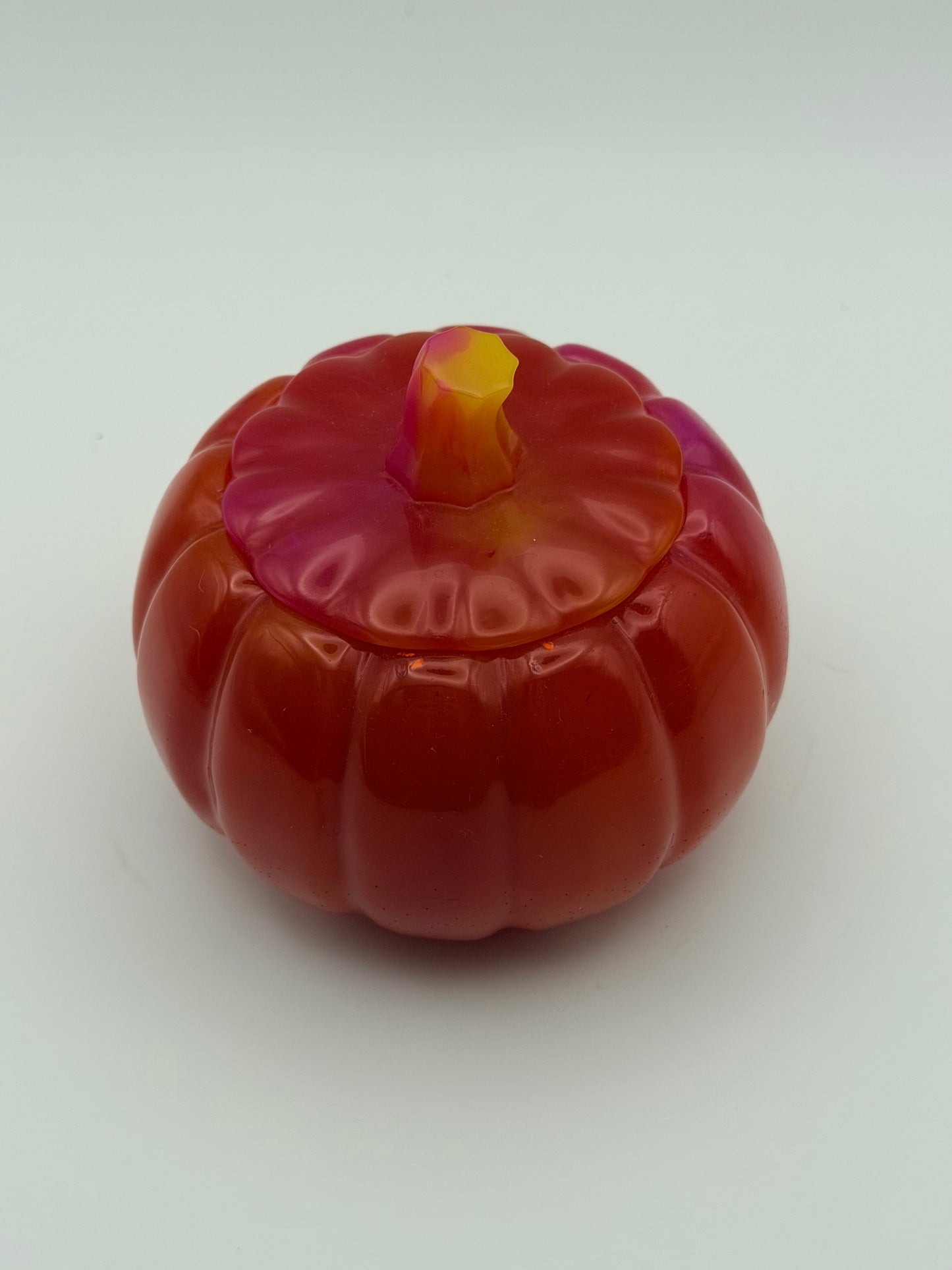 Small pumpkin fall-inspired container