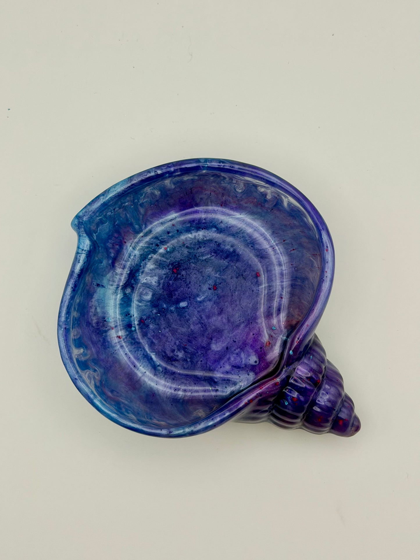 Blue and Purple Small Seashell Dish