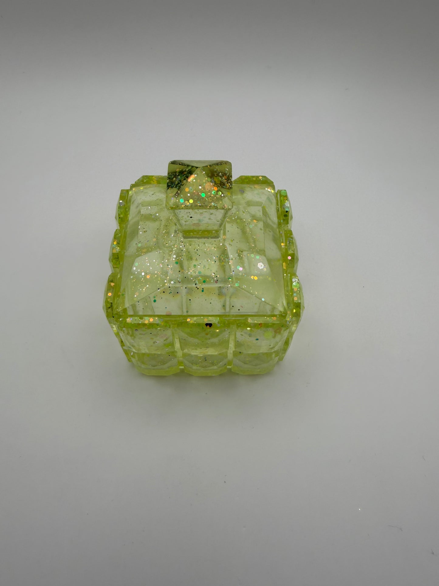 Small Yellow Square Container with Lid