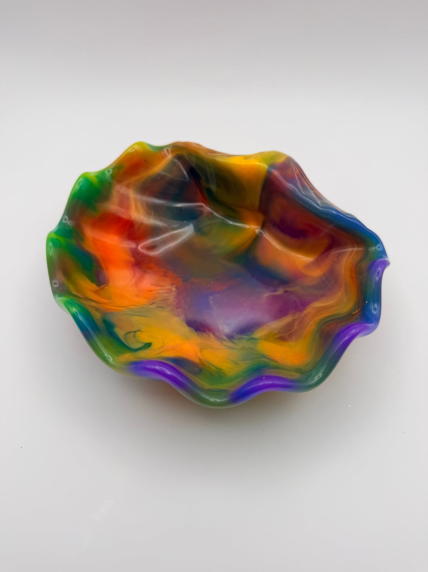 Large Multicolor Seashell Dish