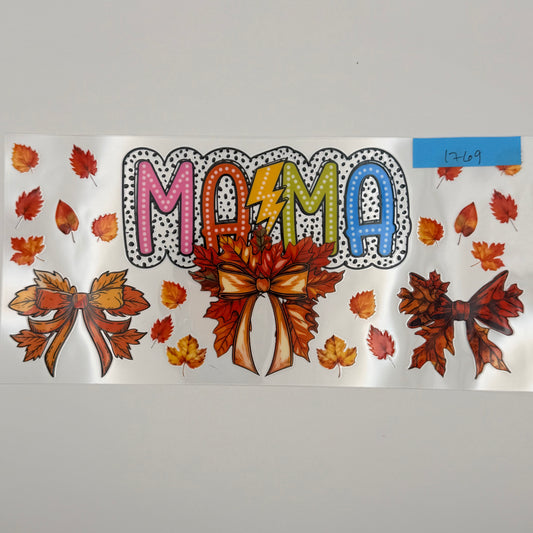 mama and flowers fall