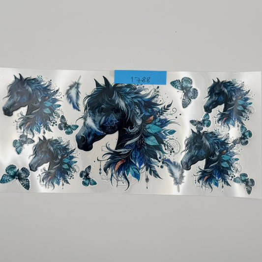 fancy blue horse