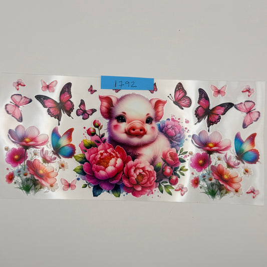 piggy and butterfies