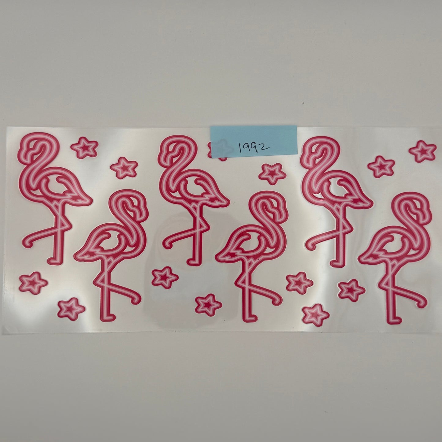 pink neon flamingos