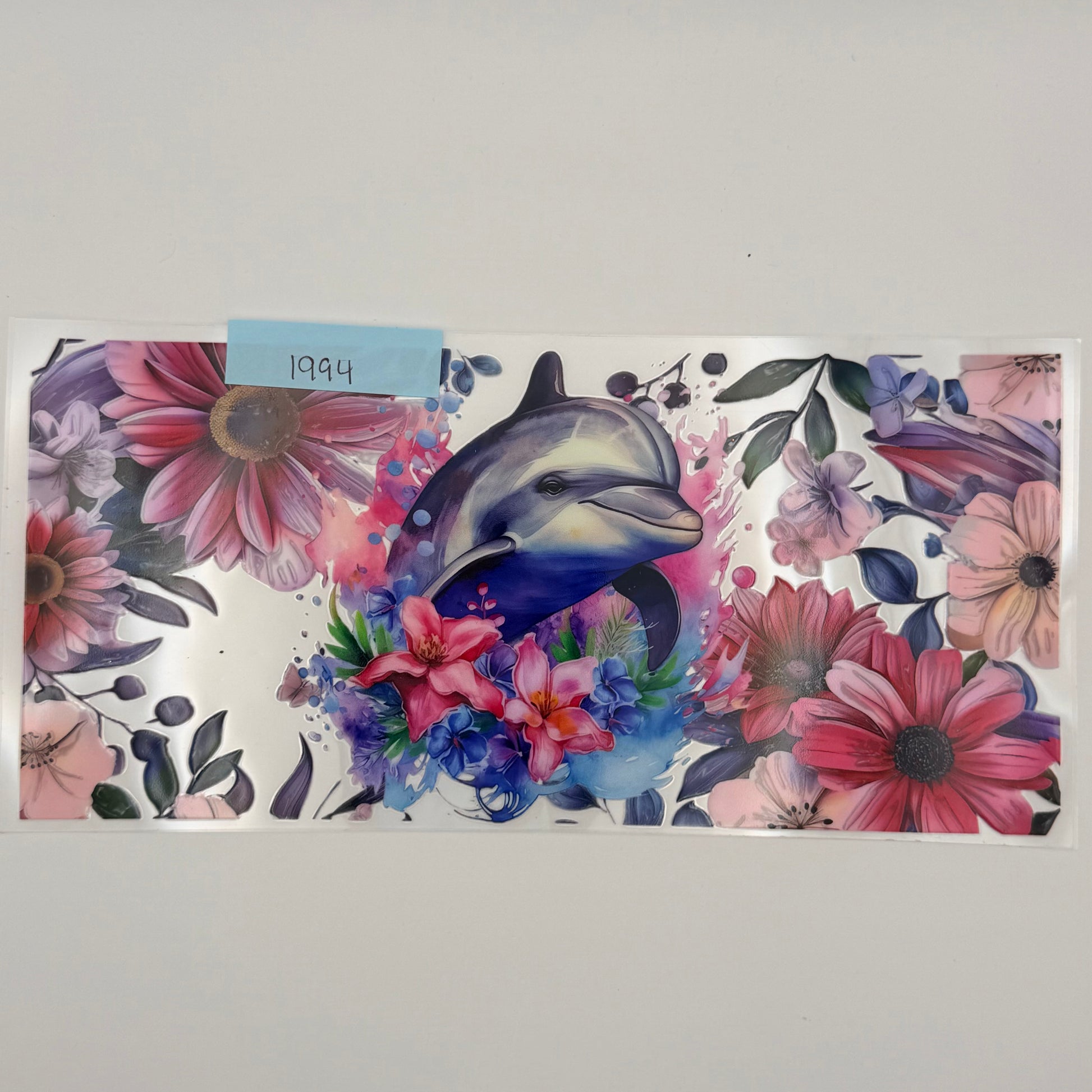 dolphins and flowers