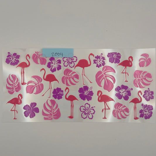 flamingos and flowers
