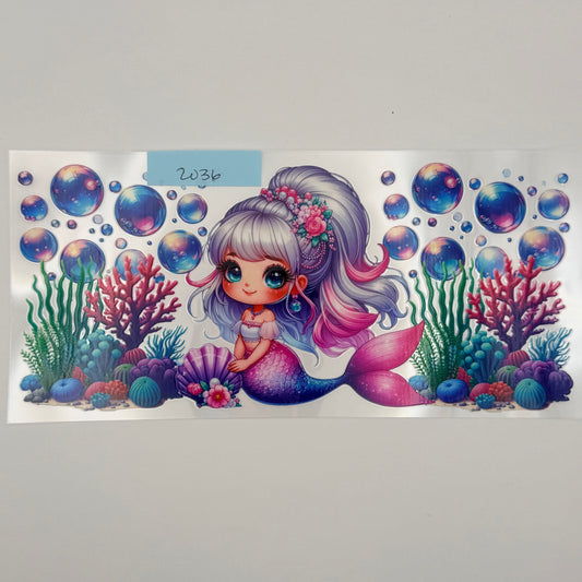 purple baby mermaid