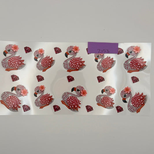 bedazzled flamingos