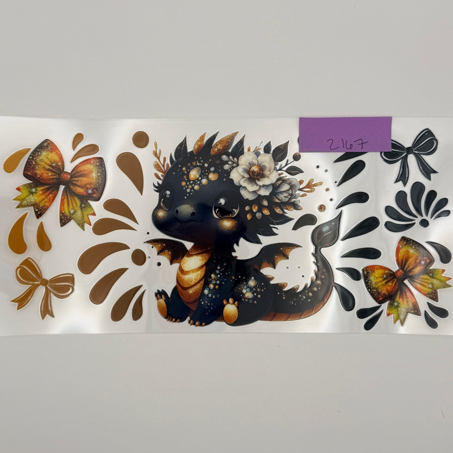 cute black and gold dragon