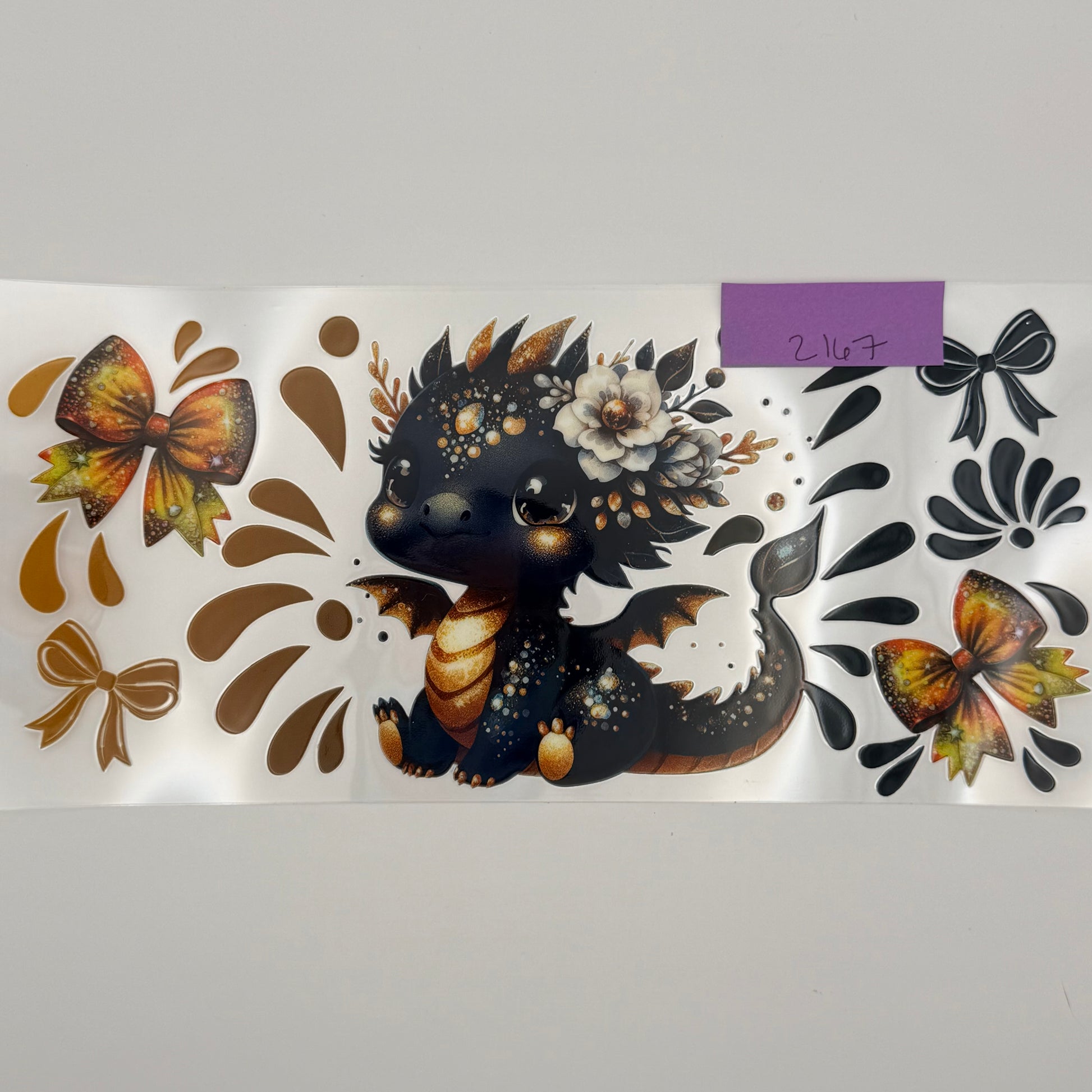 cute black and gold dragon