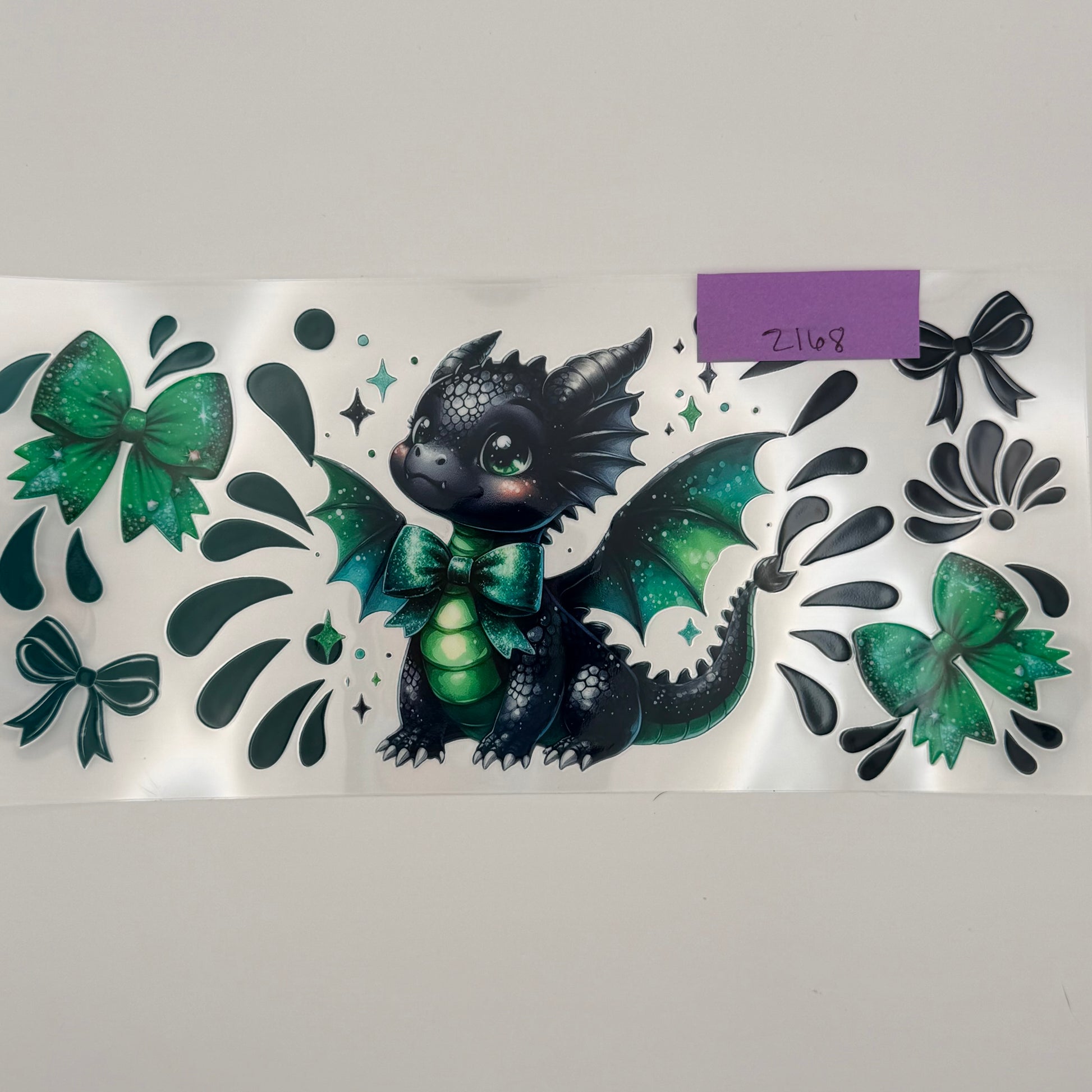 cute black and green dragon