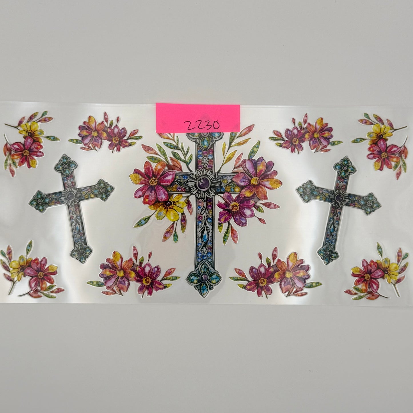 crosses and flowers