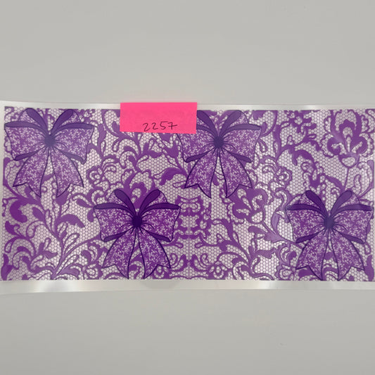 purple lace and bows
