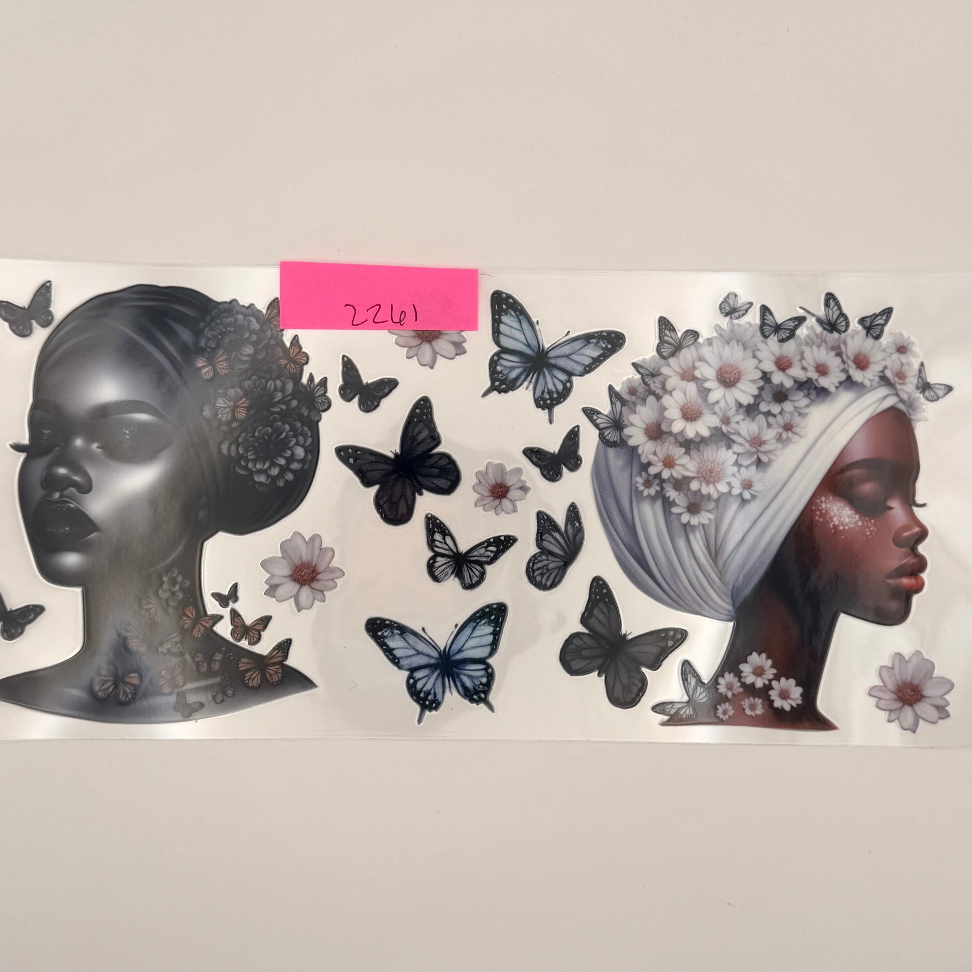 queen flowers and butterflies