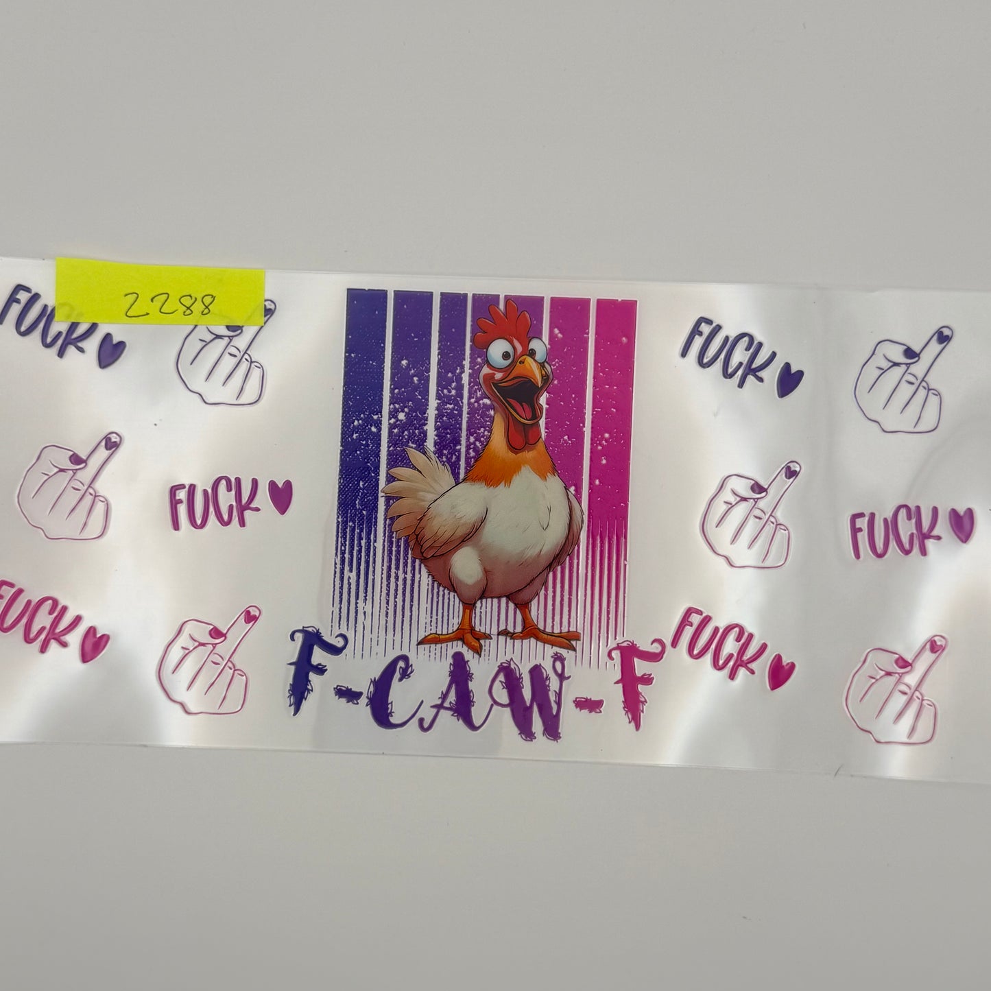 f caw f pink purple