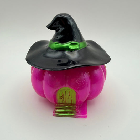 pink and green pumpkin container