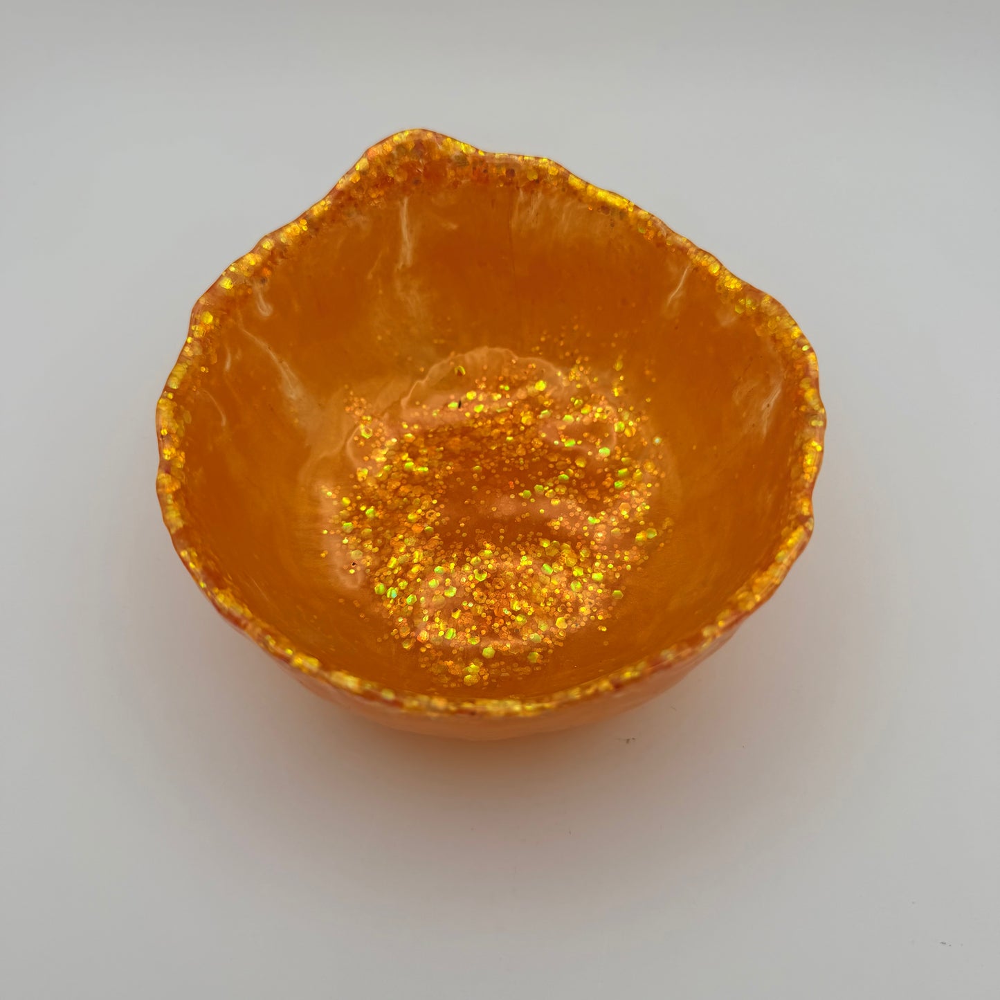 Bright Orange Irregular Shaped Bowl