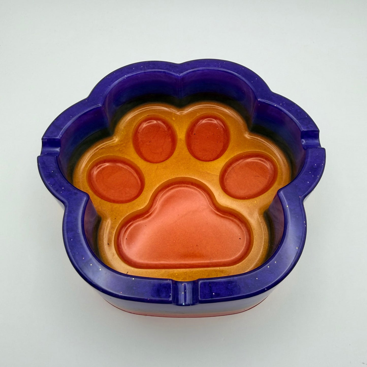Dog Paw Print Rainbow Bowl or Ashtray