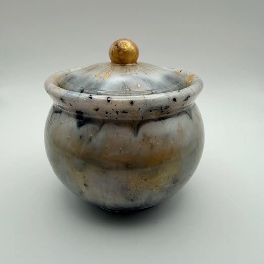 black and gold xl honey pot container