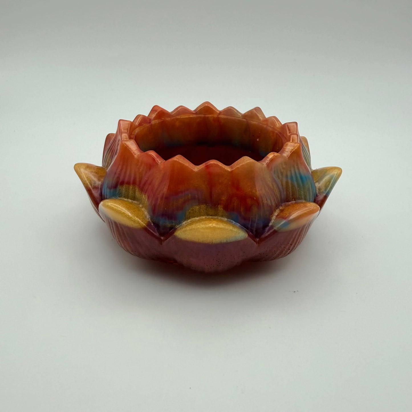 lotus tea light holder multicolor