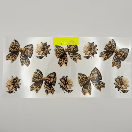 cheetah print bows & flowers