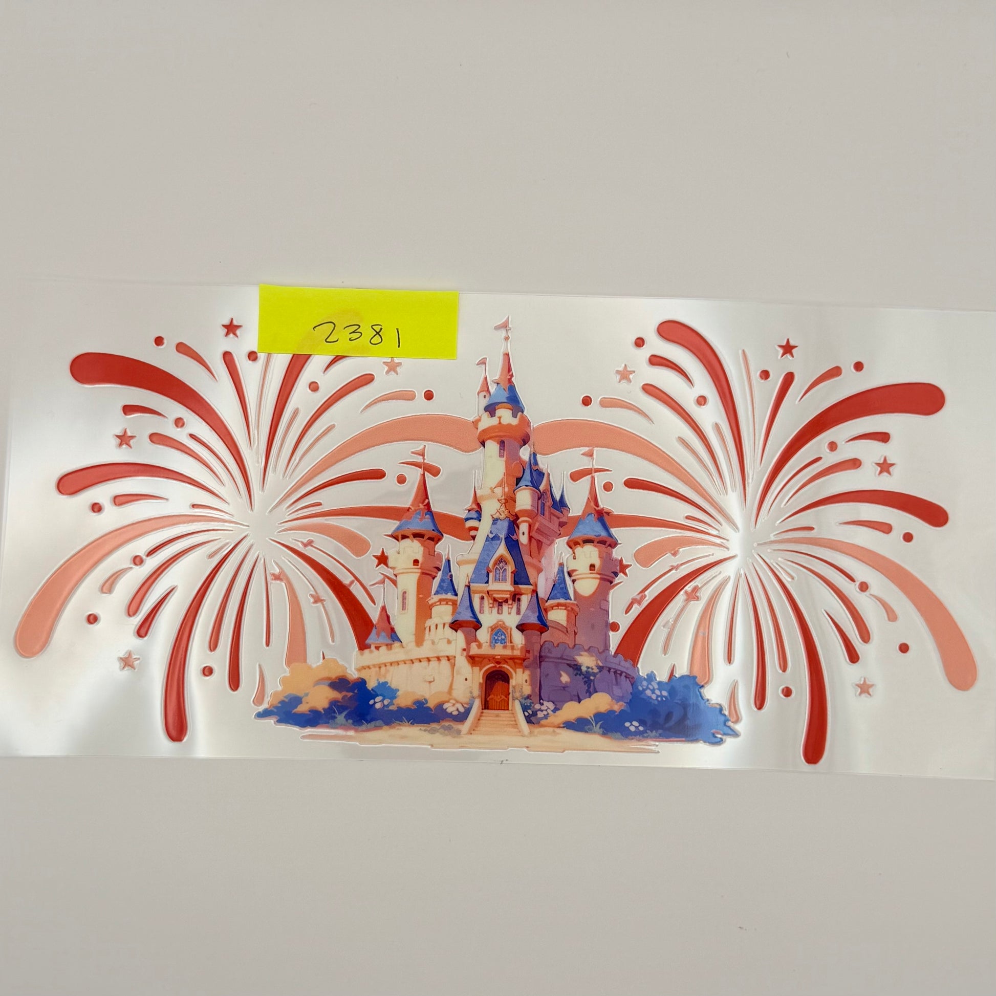 castle and fireworks