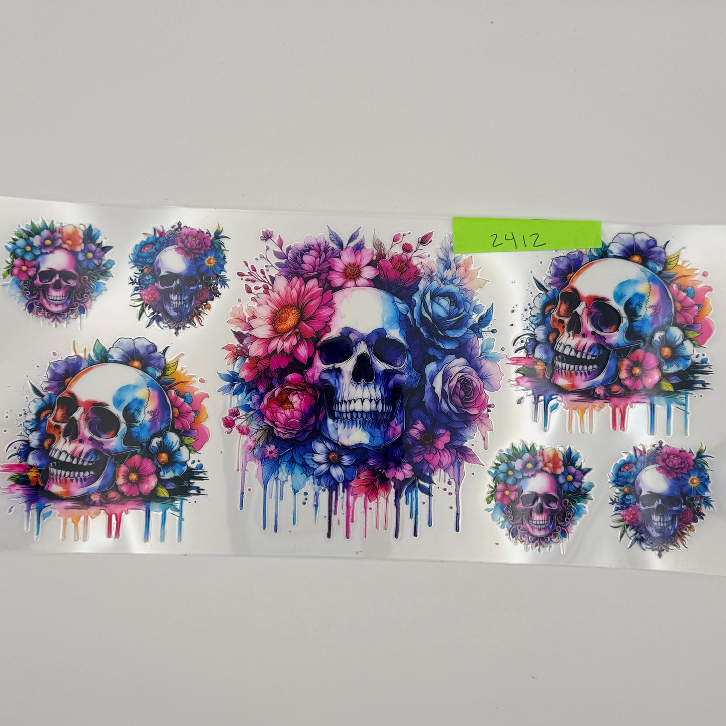 colorful skulls