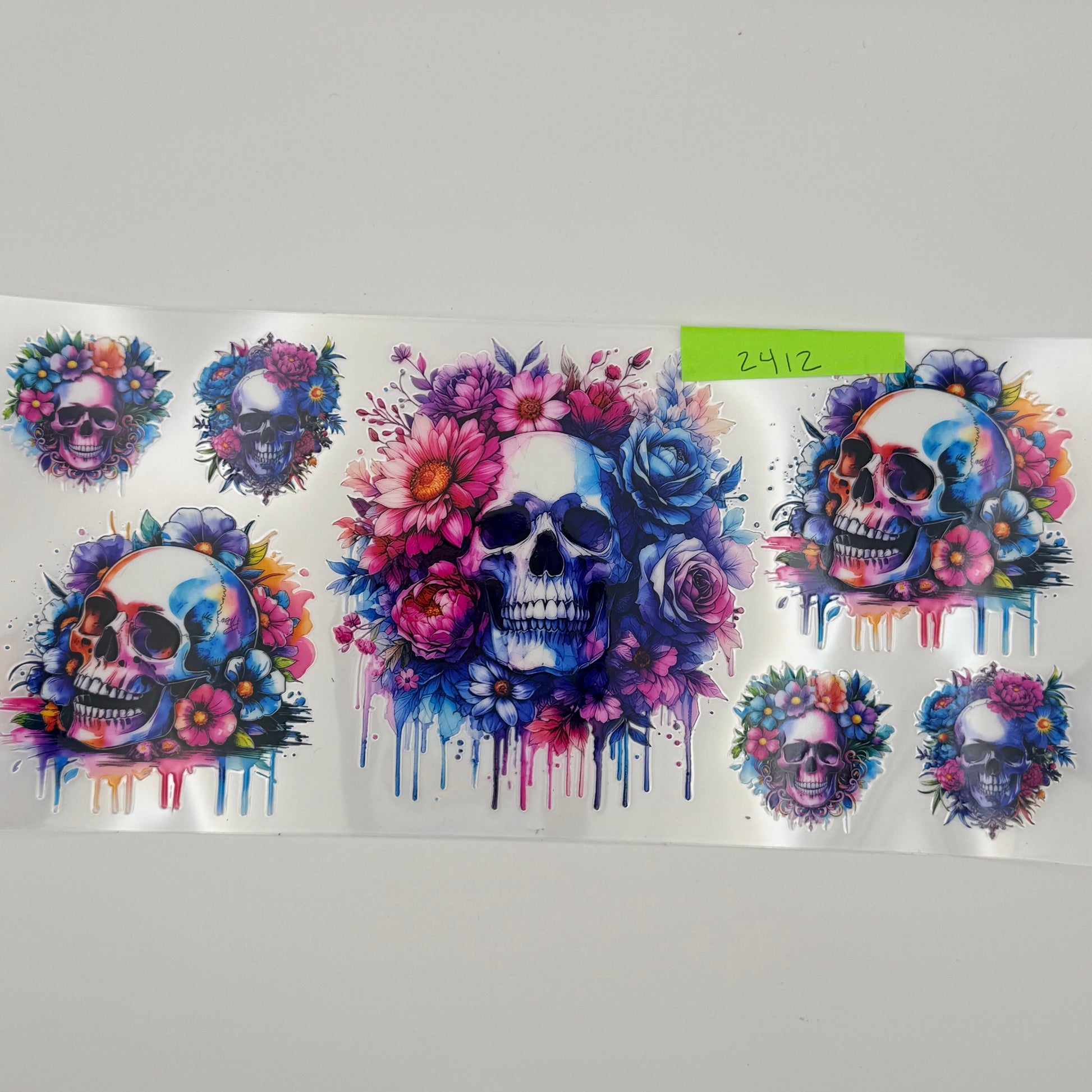 colorful skulls